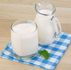 selection of dairy products from milk, ice cream and cheeses